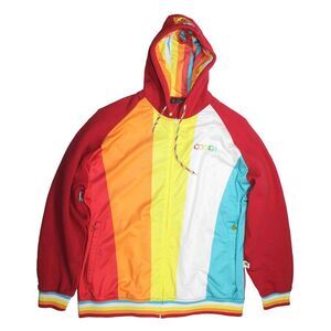Coogi Multicolor Hooded Zip Up‎ Sweatshirt Mens Size 5XL